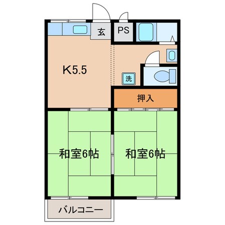 北新川駅 徒歩6分 2階の物件間取画像